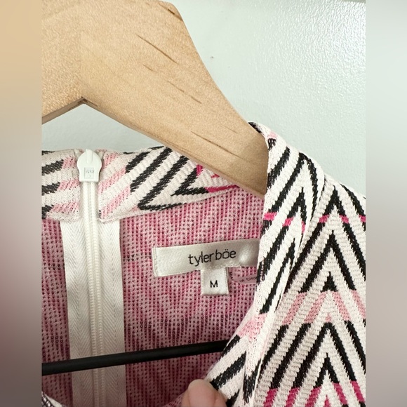 Tyler Boe Mindy Jacquard Dress Pink And Gray Size Medium - Picture 6 of 7